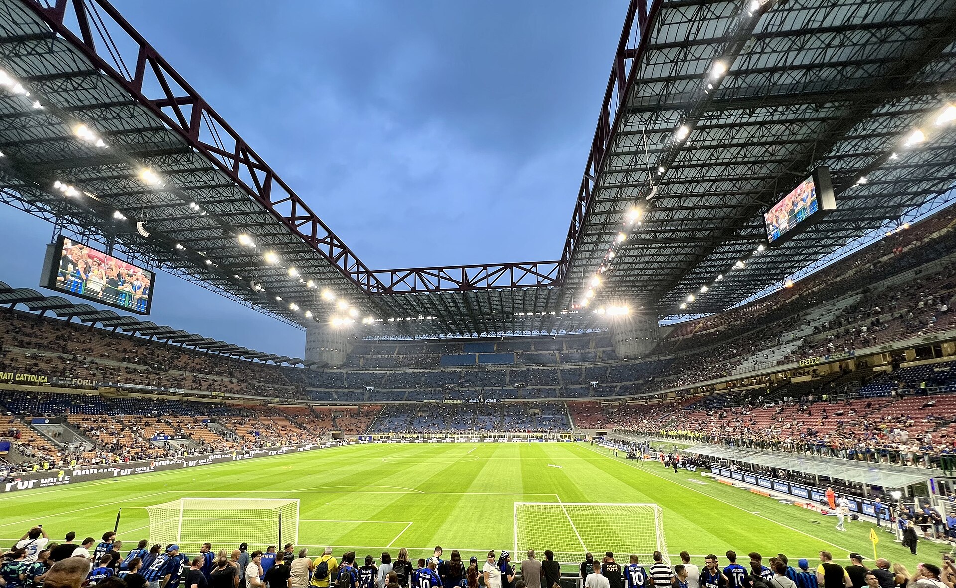Exterior of the Stadio Giuseppe Meazza (San Siro) in Milan